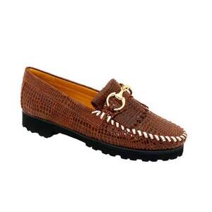 NEW ROBERT ZUR women's broadwick shoes in luggage croc patent